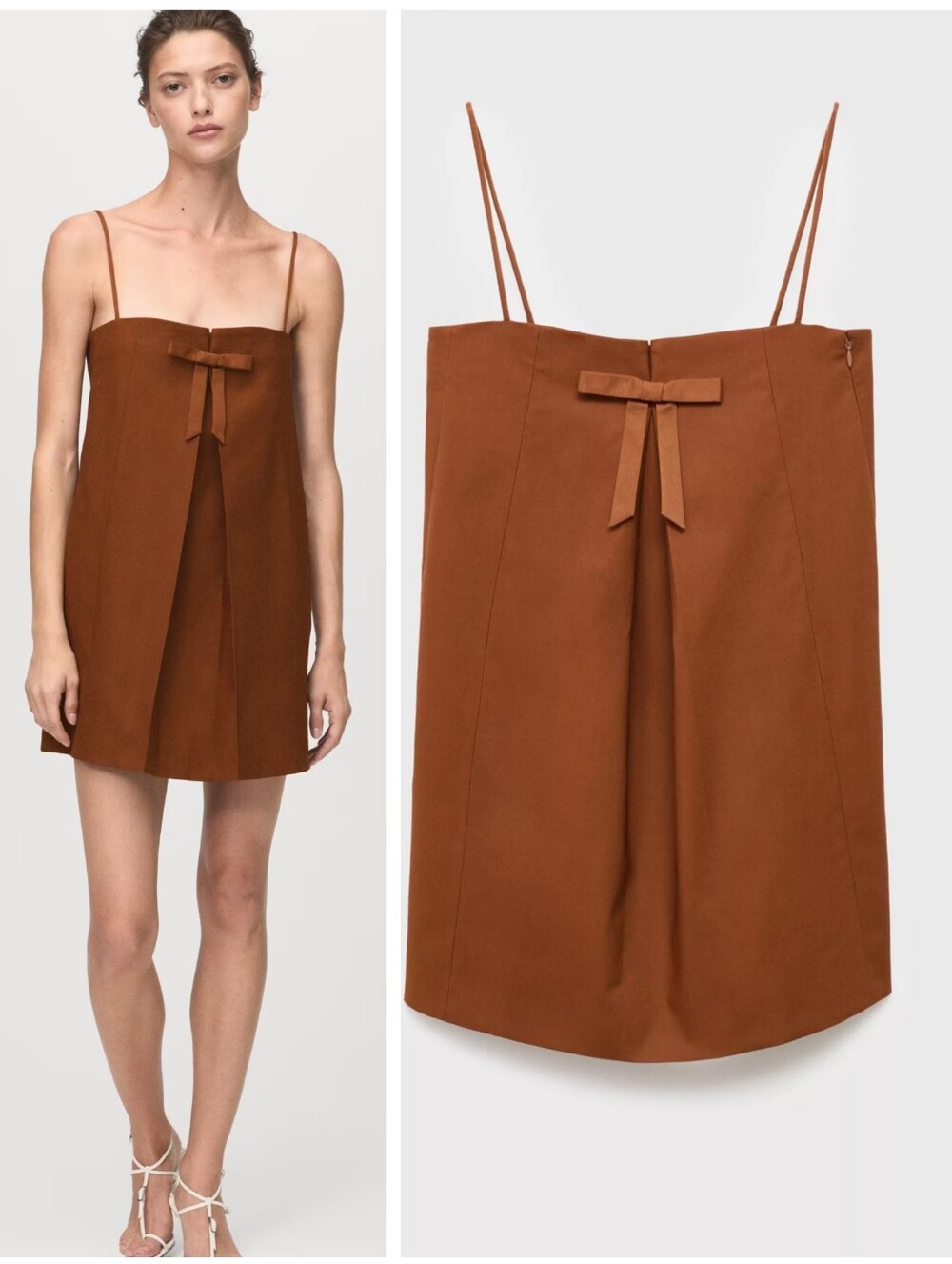 MANGO Bow Mini Dress